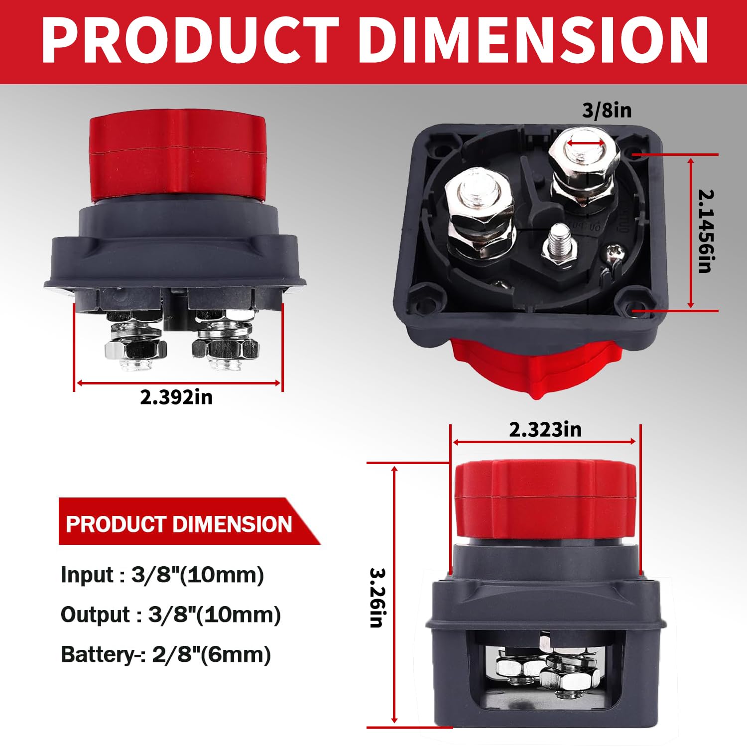 Prekidač za isključivanje akumulatora s voltmetrom